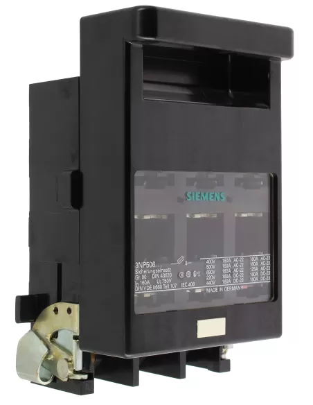 Siemens 3np50600ca00 disconnector with nh00 fuse base 3x160a busbar connection