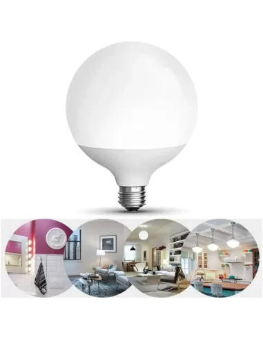 Wiva 90020048 Qtech led basic globe D120 E27 15W 6K white 240V