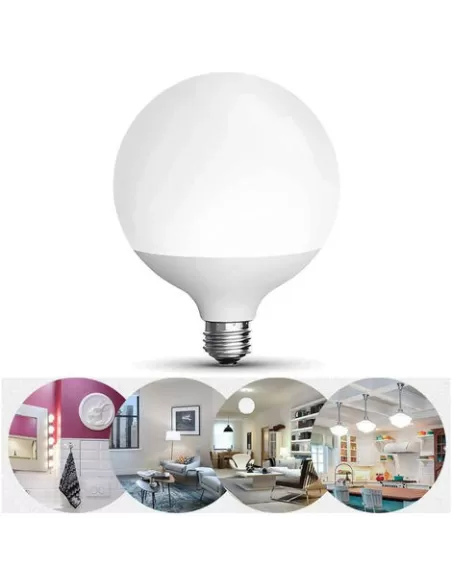 Wiva 90020048 Qtech led basic globe D120 E27 15W 6K white 240V