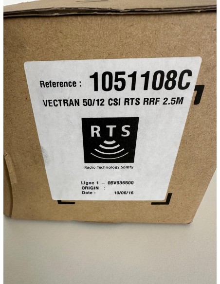 Somfy 1051108c Vectran 50/12 csi rts rrf 2,5m motore per tapparelle