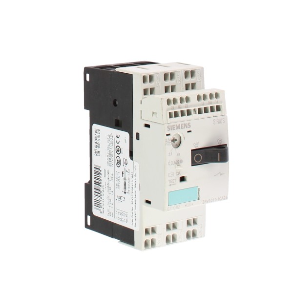 Siemens 3rv10111ca25 automatic switch 3x12a s00 1,8...2,5a 100ka 1no+1nc cc