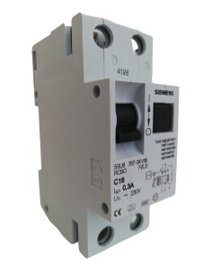 Siemens 5su67670kv16 interruttore differenziale magnetotermico 1p+N 16a 0,3a 6ka  rcbo