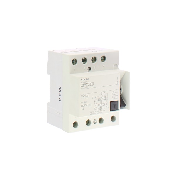 Siemens 5sm37465 differential switch pure type B selective 4p 63a 0.5a