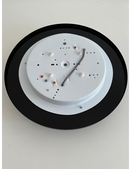 Deckenleuchte mit rundem Opalglas 2xE27, max. 60 W, 230 V, Schwarz