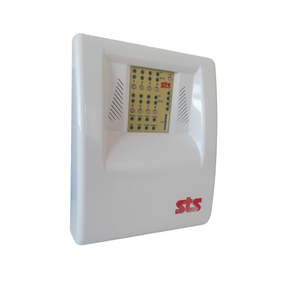 Sts easy mix burglar alarm control unit with 8 wired zones, expandable to 64 radio zones