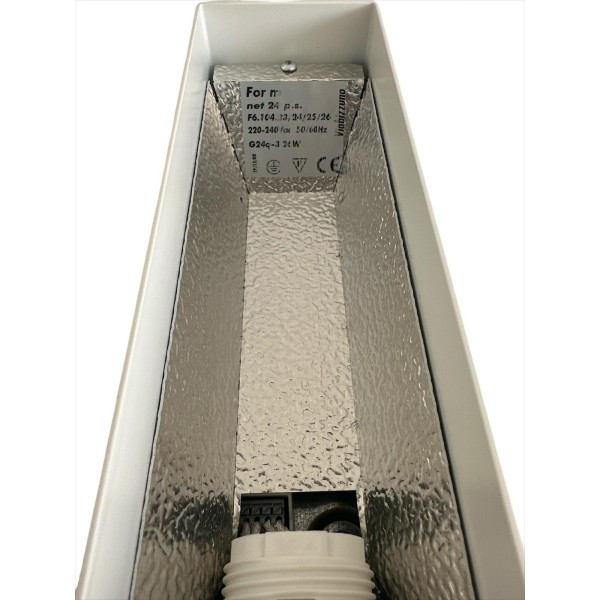 Viabizzuno f6.104.23 net 24 parete e soffitto bianco 1x26w g24q-3