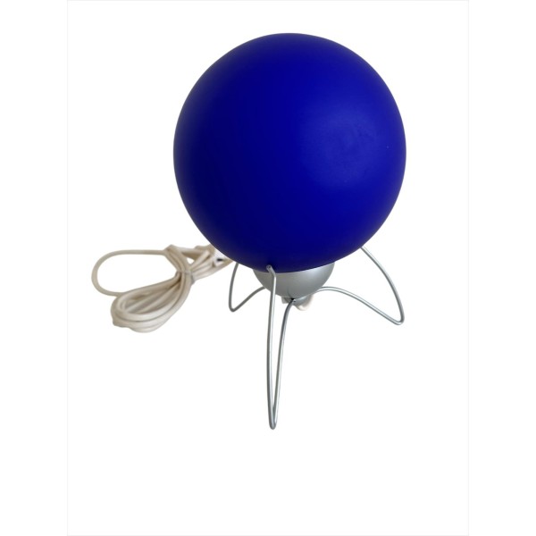 Pan International PFA581 Bobo lampada da tavolo 230v 40w e14 blu diffusore in vetro