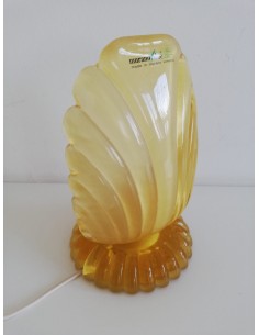 Leucos 648.co.am lampada comodino in cristallo curvato avorio struttura oro 1x60w e14 (vetro di murano) 2