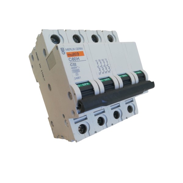 Merlin gerin 24951 circuit breaker 4p 32a 10k c 4mod c60