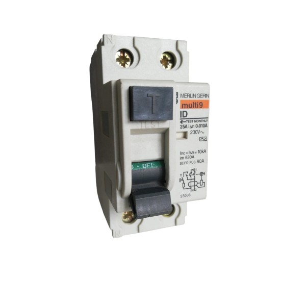Merlin gerin 23008 interruttore differenziale puro 2p 25a 0,01a ac 2 moduli