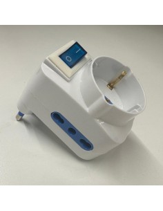 Faeg 8115 triple Schuko adapter 16A plug, 2 10/16A two-way sockets with switch