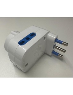 Faeg 8115 triple Schuko adapter 16A plug, 2 10/16A two-way sockets with switch 2