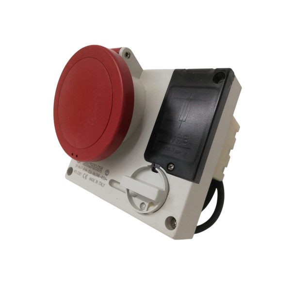 Scame 401.3287 Omnia flush-mounted interlocked socket with fuse protection 3p+n+t 32a 6h ip44