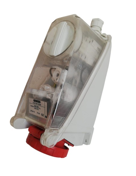 Gewiss gw66609 interlocked wall socket with fuse base 3p+n+t 16a 380v 6h ip56