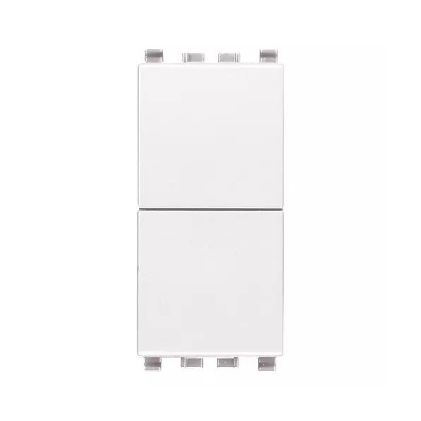 Vimar 20066.B Doppelter unabhängiger Knopf Nr.+Nr. 10A Weiß Eikon