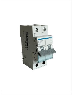 Hager myn220 interruttore automatico magnetotermico 2p 2 poli 2x20a 4 5ka curva c 2 moduli din