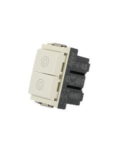 Vimar 16121.B Pulsante Doppio In Chiusura Bianco  Serie Idea 2