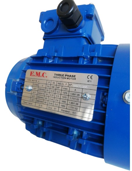BUSCK - MS71B-4 motore elettrico trifase 0,37 KW 0,50hp 1375 r/min 230/400V B3/B14
