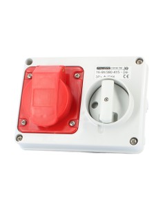 Gewiss gw66108 presa interbloccata orizzontale incasso 3p+t 16a 400v 6h senza base fusibili 2