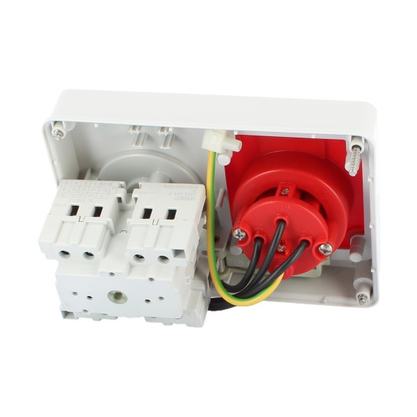 Gewiss gw66108 horizontal interlocked socket, flush-mounted, 3p+t, 16a, 400v, 6h, without fuse base