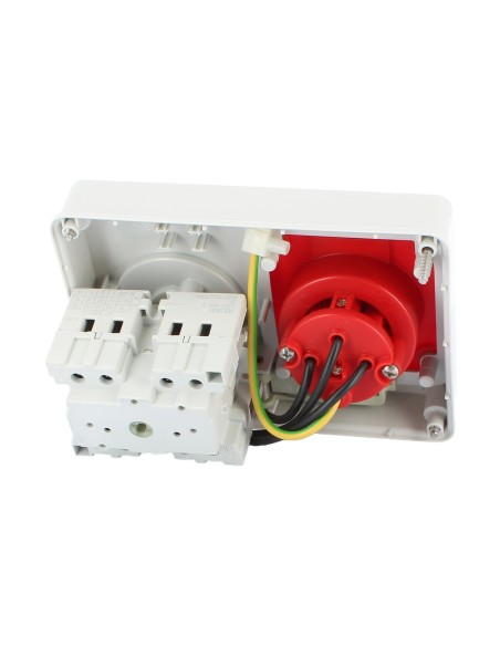 Gewiss gw66108 horizontal interlocked socket, flush-mounted, 3p+t, 16a, 400v, 6h, without fuse base