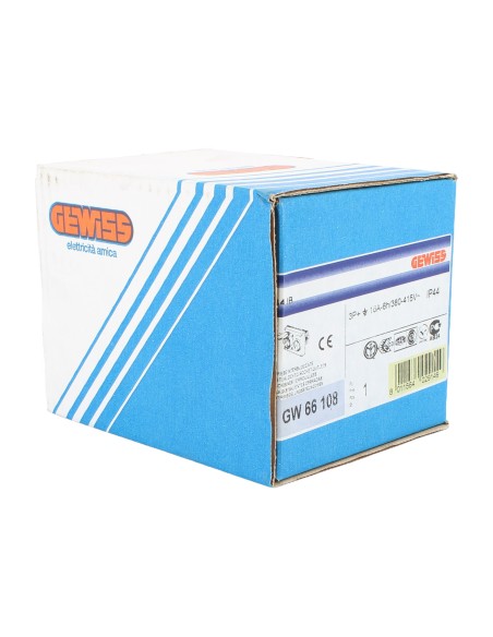 Gewiss gw66108 presa interbloccata orizzontale incasso 3p+t 16a 400v 6h senza base fusibili