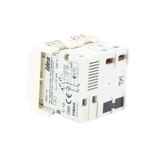 Vimar 16521.10.B Idea Interruttore Magnetotermico Diffusore 10A 10Ma Bianco