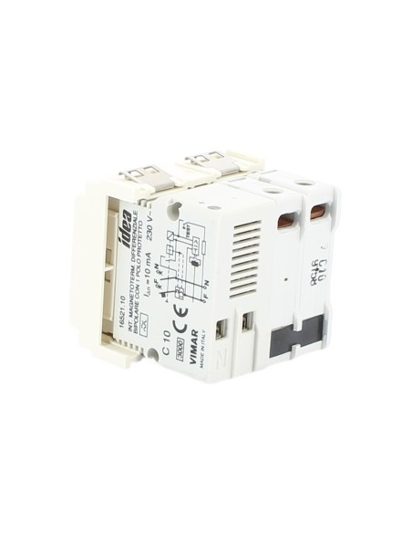 Vimar 16521.10.B Idea Interruttore Magnetotermico Diffusore 10A 10Ma Bianco