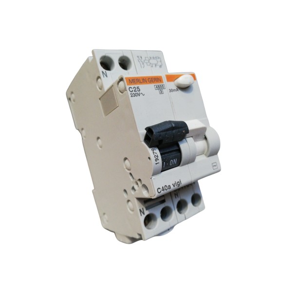 Merlin gerin 19279 1p+n 25a 0.03a c-ac 4.5k differential circuit breaker