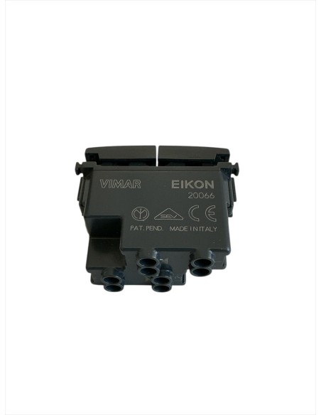 Vimar 20066 Doppio Pulsante Indipendente Na+Na 10A 1 Modulo Grigio Eikon