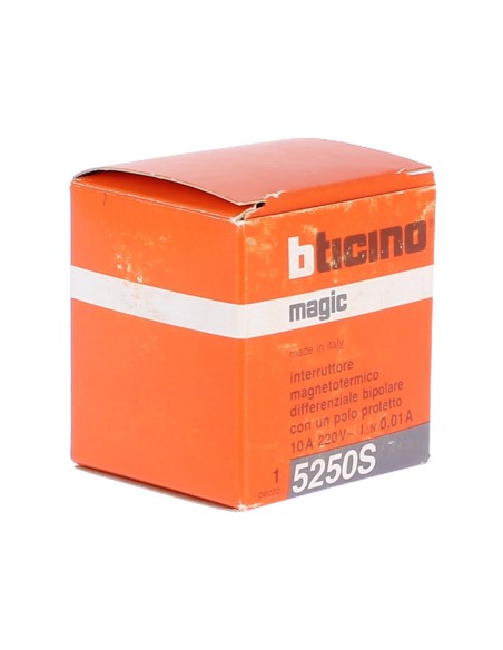 Bticino magic salvavita magnetotermico differenziale 5250s 10a 3ka 10ma