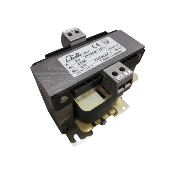 Ced transformer 300va primary 0-230vac secondary 12vac