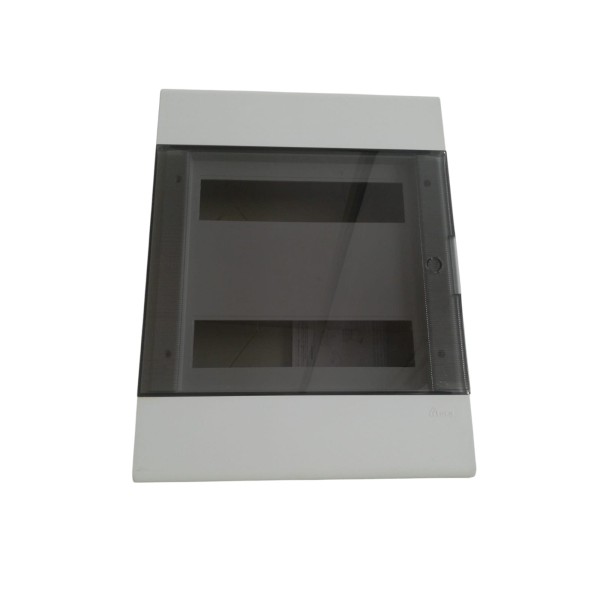 Abb 12064 flush-mounted switchboard with 24-module smoked door