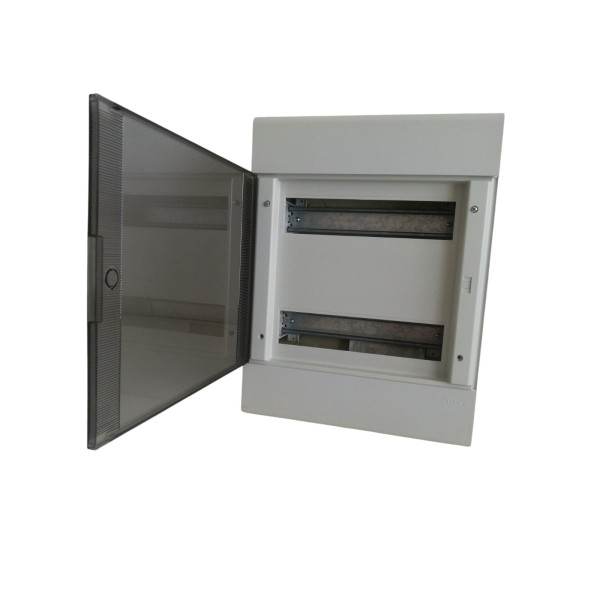 Abb 12064 centralino da incasso con porta fumé 24 moduli