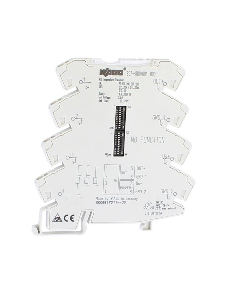 Wago 857-800 Ui Trasduttore di segnale per sensori rtd grigio chiaro