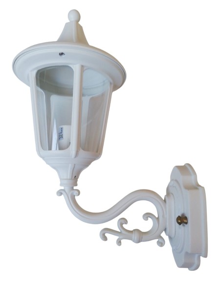 Moretti luce 210.5 applique lanterna bianca a parete e27 ip43