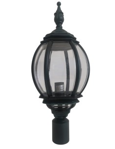 Moretti luce 273b.4 lampione con attacco per palo d.60.. - nero verde ip44 e27