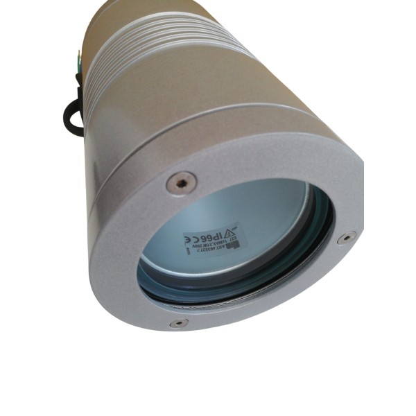 Moretti luce 463e27.7 proiettore da soffitto/parete argento e27 ip66