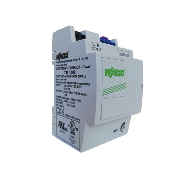 Wago 787-1002 alimentatore switching 100-240vac 24vdc 1,3a din