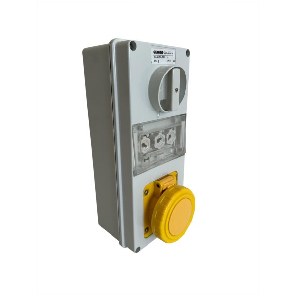 Gewiss presa interbloccata verticale con fondo 3p t 16a 110v 4h con base portafusibili gw66224 interbloccate