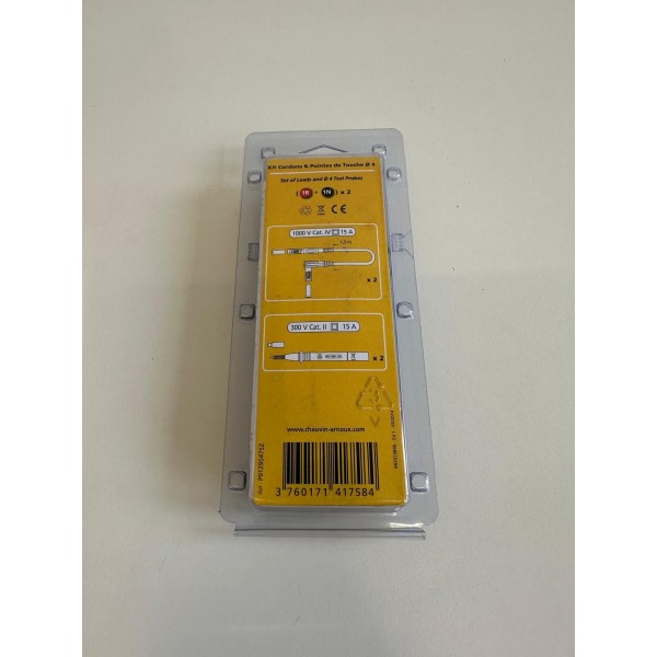 Amra p01295475z universal tester probes 4mm straight cable (r//n)bl