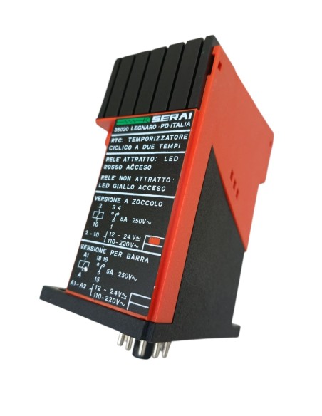 Serai 48 67 temporizzatore ciclico a 2 tempi indipendenti rtc 12-24vac//dc