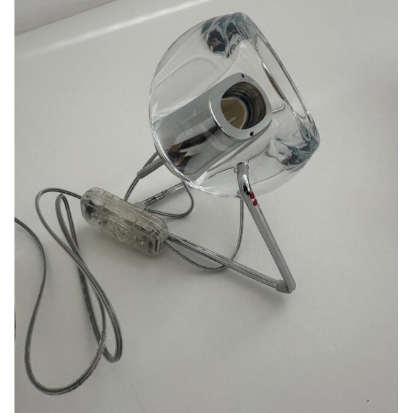 Fabbian d57b0300 Beluga lampada tavolo in vetro cristallo trasparente 1x50w gu10