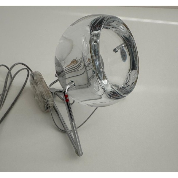 Fabbian d57b0300 Beluga table lamp in clear crystal glass 1x50w gu10