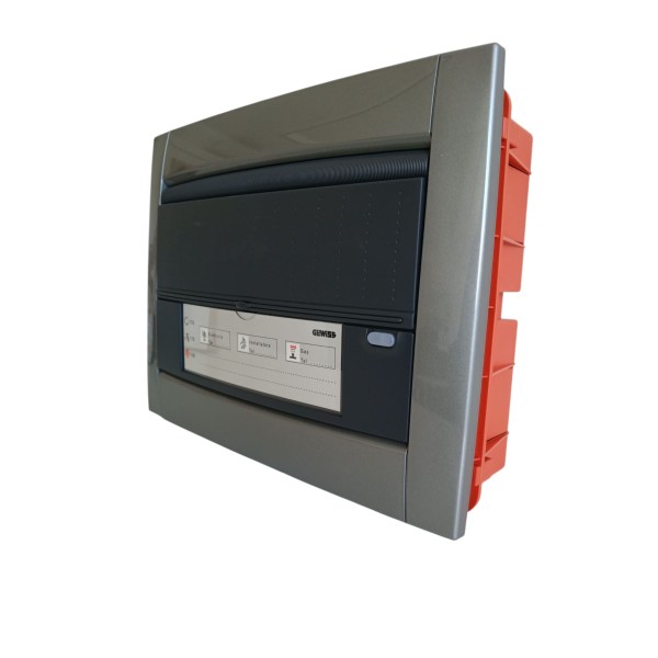 Gewiss gw40711 12-module flush-mounted switchboard in metallic titanium