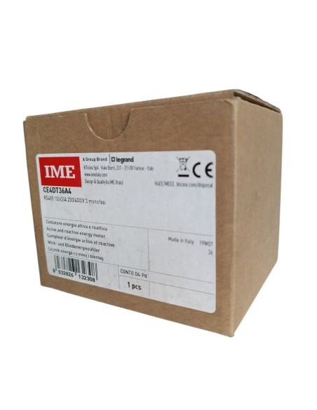 Ime ce4dt36a4 conto d4-pd wh/varh rs485 3mono 63a 230-240v active and reactive energy meter